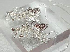 Filigree butterfly earrings