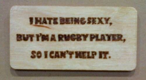 Sexy rugby player fridge magnet