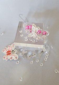 Butterfly sun catcher – Pink – filigree style