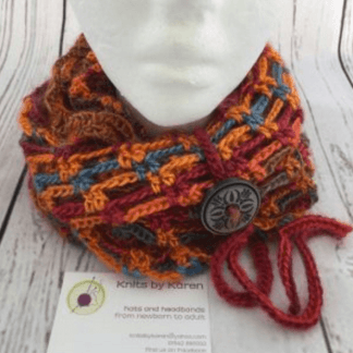 Hand Crocheted Artfully Simple Infinity Scarf - choose colour