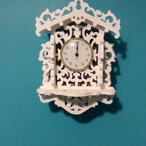 Victorian scrollsaw wall clock