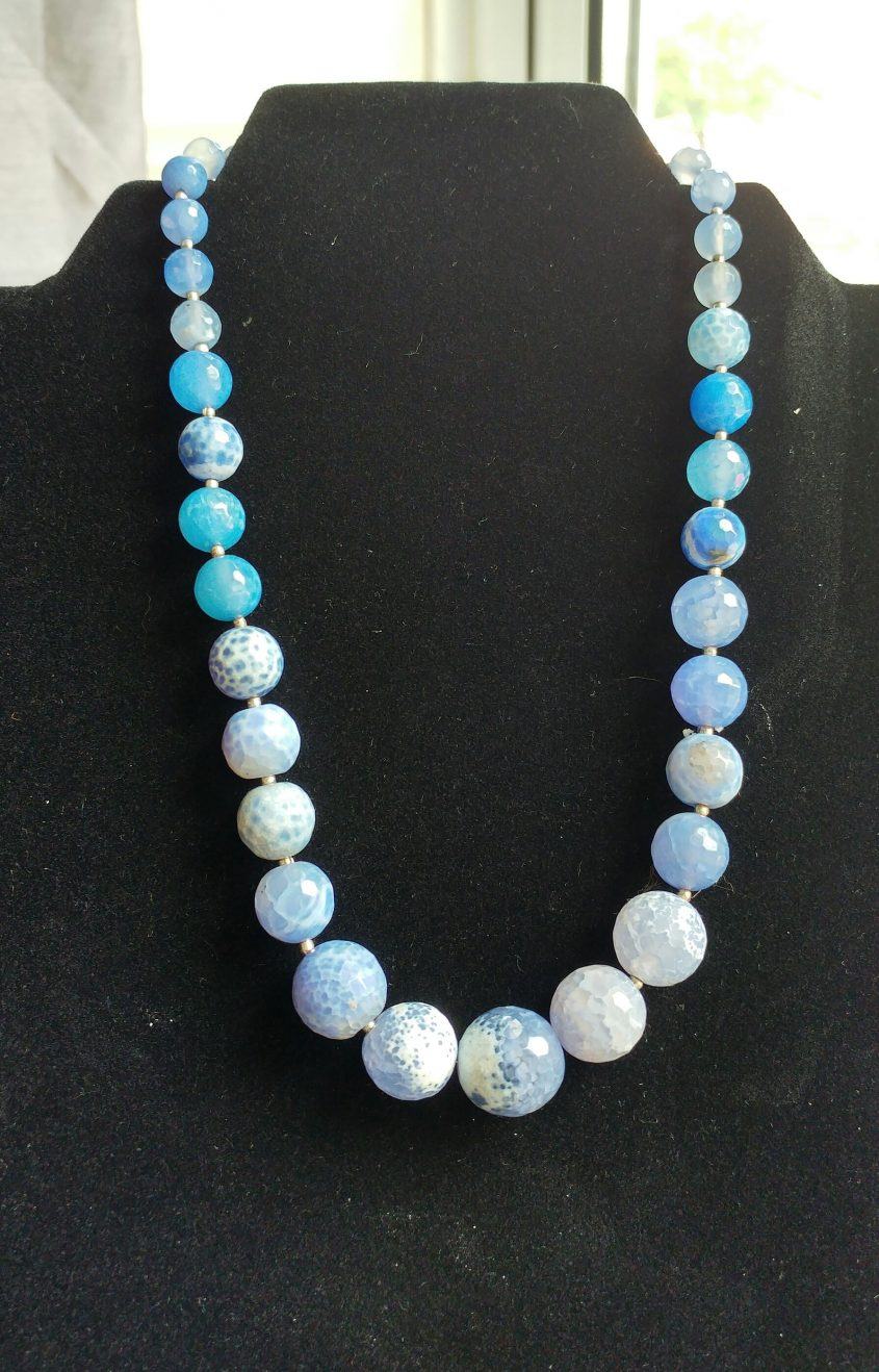 Beautiful Blue Agate Necklace - Conscious Crafties