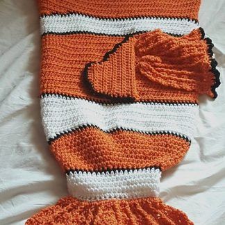 Clownfish Tail Novelty Crochet Blanket