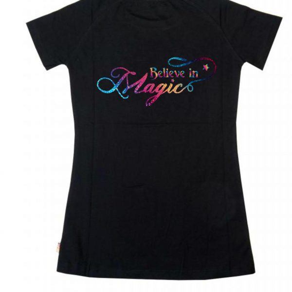 believe in magic black ladies t shirt clothes