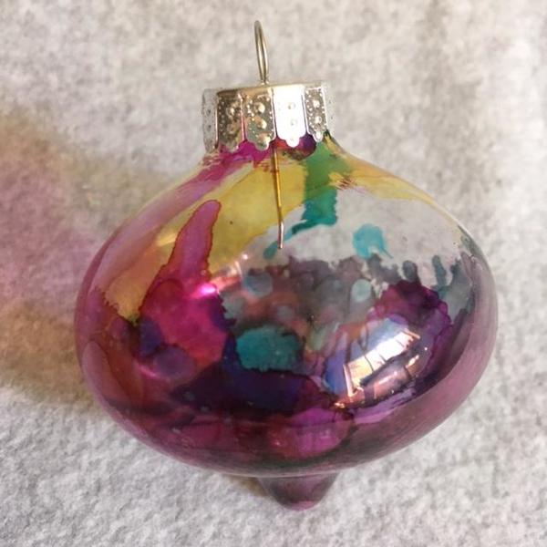 Primary Colors Alcohol Ink Bulb Ornament - Free Shipping - Conscious ...