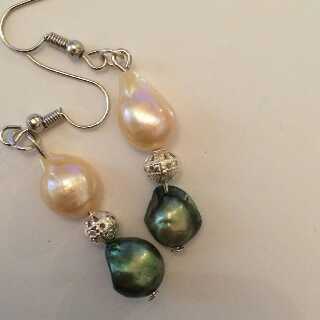 freshwater pearl earrings - Conscious Crafties