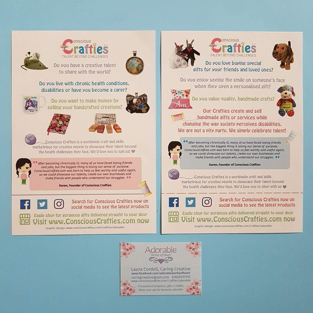 Conscious Crafties marketing flyers leaflets