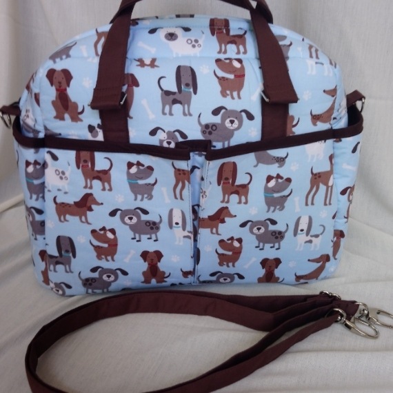 dogs fabric baby changing bag