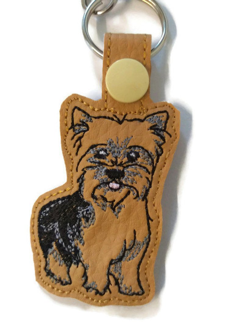 Novelty Gift PVC Key Ring Cute YORKSHIRE TERRIER Keyring DOG Bag Charm 