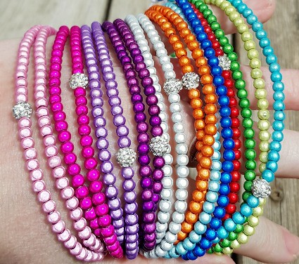 Miracle Bead 6mm Stretch Anklets Handmade Various Colours Available