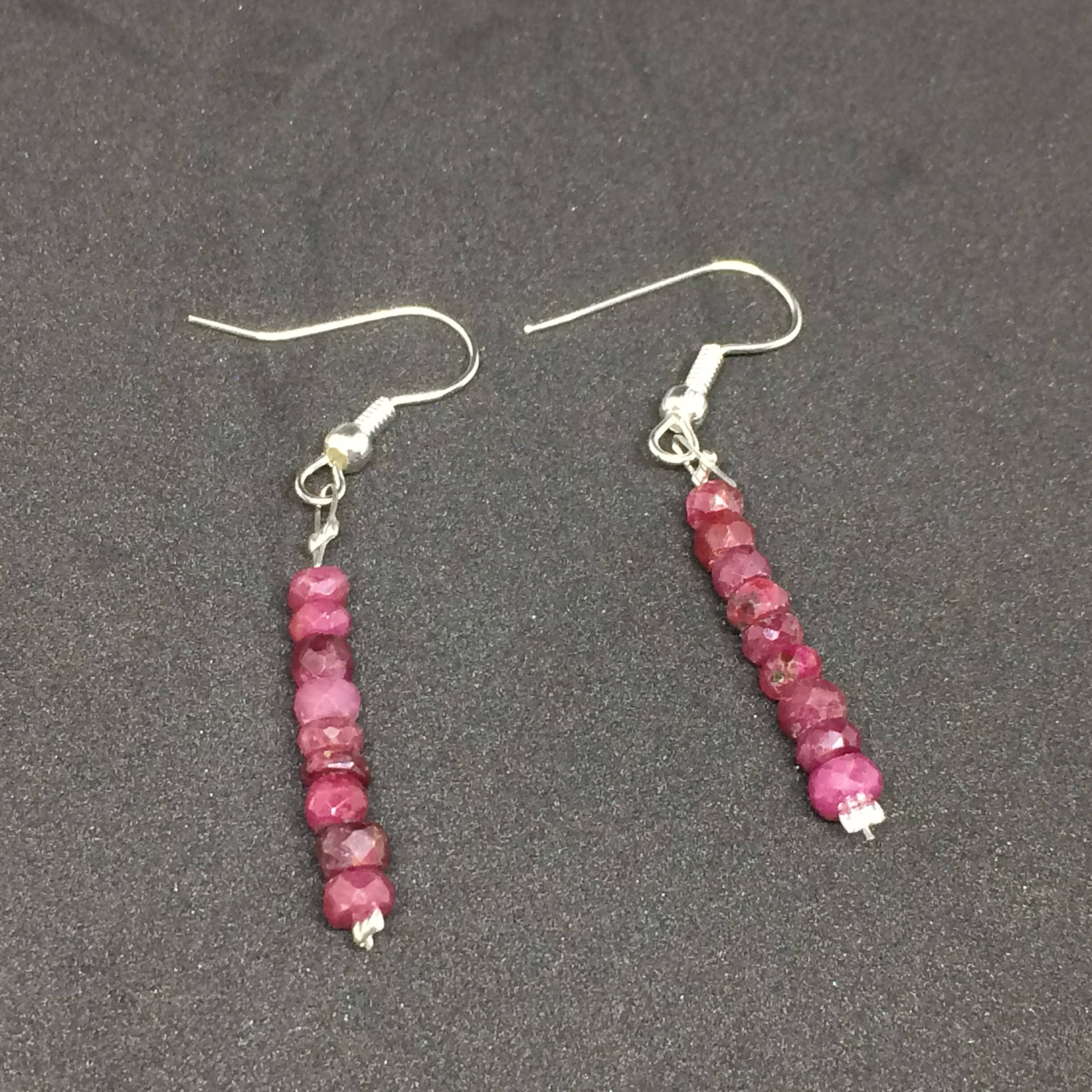 Ruby drop earrings - Conscious Crafties